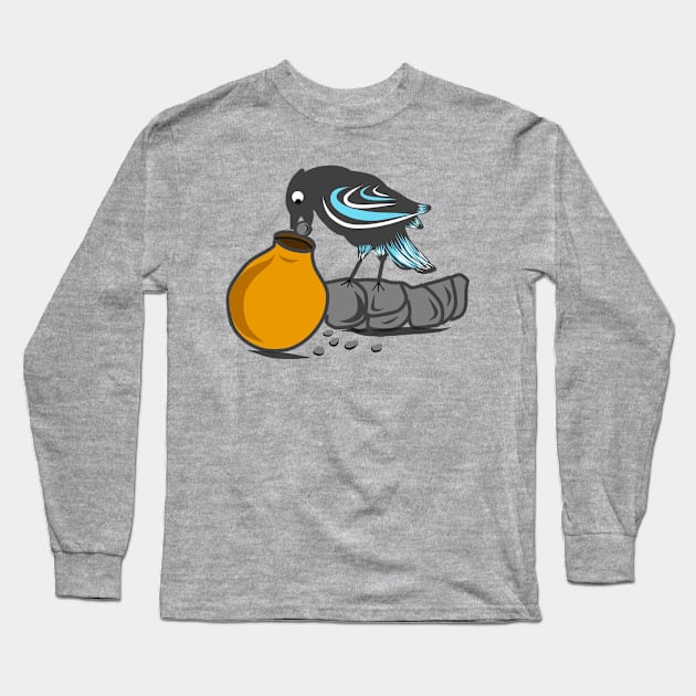 Crow and the pot Long Sleeve T-Shirt by Asafee's store